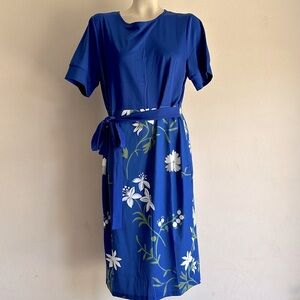 XL Dress royal blue floral NWT